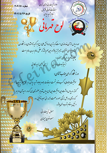 سری جدید لوح تقدیر لایه باز و خام ورزشی جودو